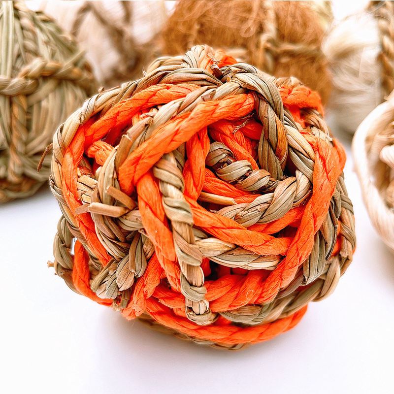 Boule de corde orange