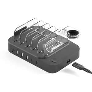 Travel <strong>Multiple</strong> 60W 4 <strong>USB</strong> a and 2 Type C PD Fast Charging <strong>Adapter</strong> 6 Ports Hub <strong>USB</strong> Charge Dock Stand Station - Product Image 4