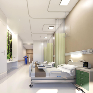 Healthcare Interior Architecture com planta, Visualização 3D, Desenhos de Trabalho, BOQ e Material & Site Support