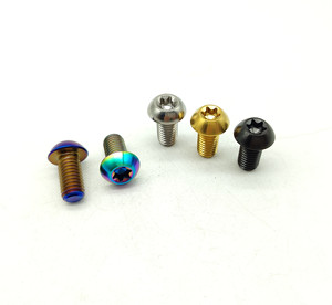 M8 * 16毫米钛合金螺丝TC4半圆头内Torx T40平头摩托车电动车改装GR5 - Product Image 1