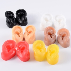 Yumuşak silikon 1:1 kulak insan kulak modeli dövme Piercing uygulama gösterisi küpe araçları takı kulak çiviler ekran - Product Image 5