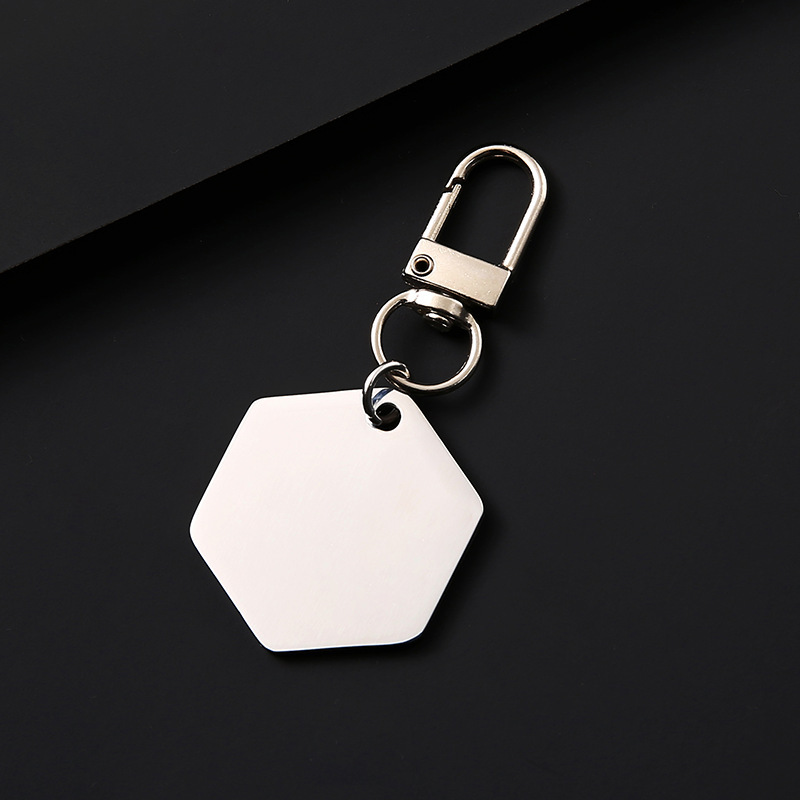 Hexagone argenté 33,7 mm * 30 mm