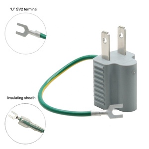 PSE TP <strong>755</strong> Japanese Power <strong>Socket</strong> Converter 2 PIN to US 3 PIN Connector Travel Adapter with Grounding Line - Product Image 4