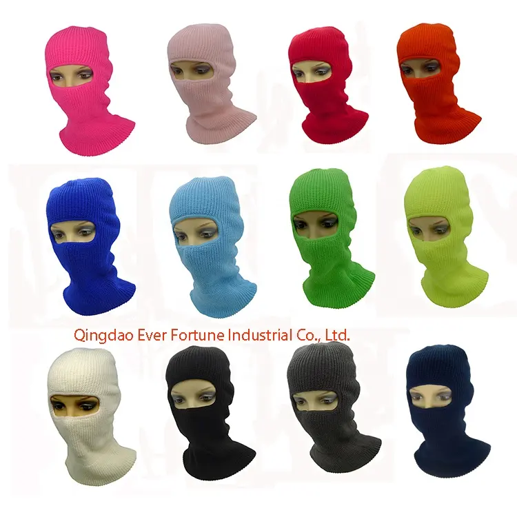 Balaclava de inverno personalizada, máscara de malha para esqui com um furo, gorro para descascar, venda no atacado, máscara de esqui