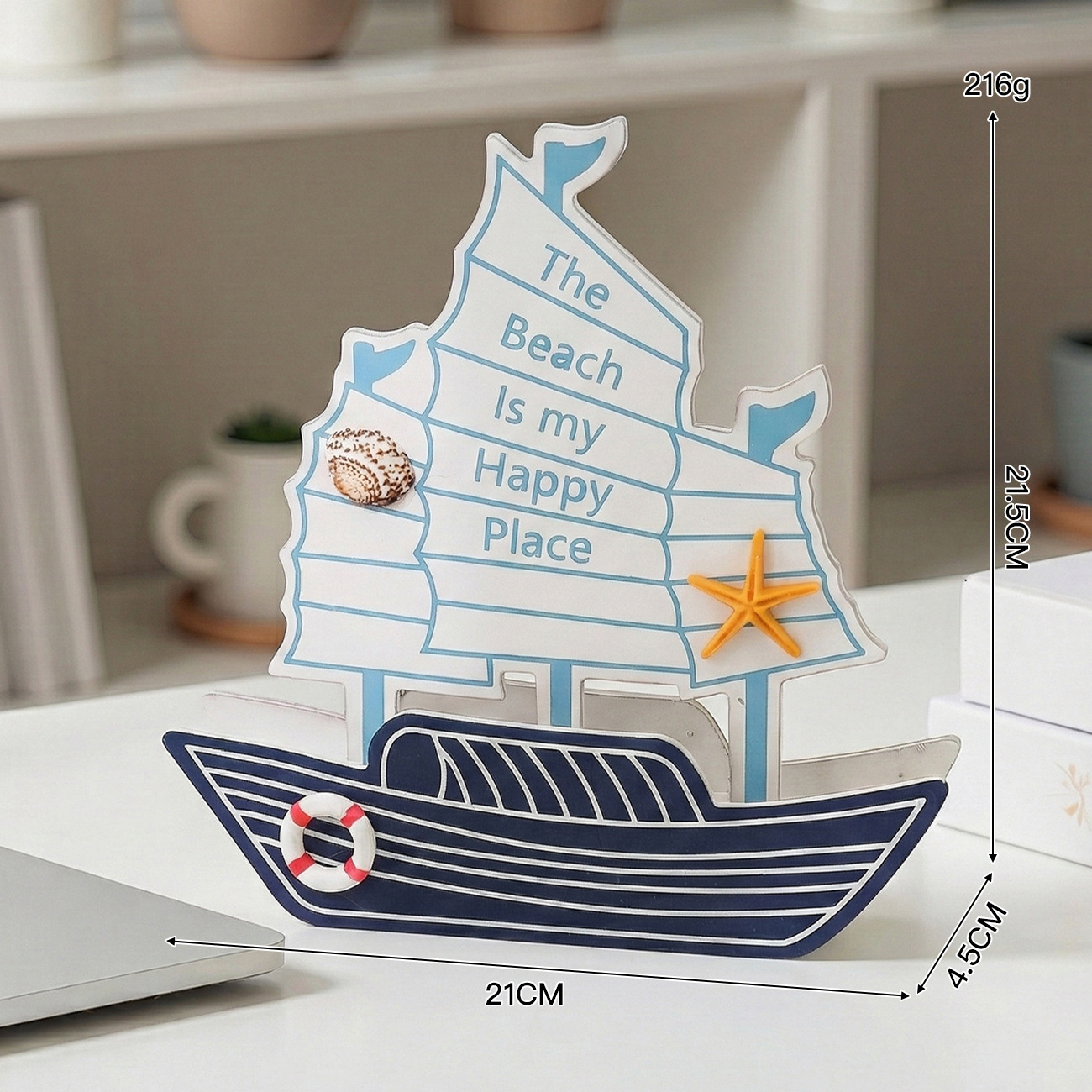 Large Double-Sided English Sailboat Starfish