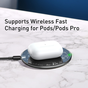 Baseus için basit kablosuz şarj siyah Apple iPhone Android cep telefonu için uygulanabilir evrensel 10W hızlı şarj standı - Product Image 3