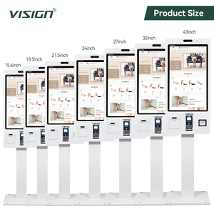 VISIGN 21.5インチコンパクトカフェ注文キオスクデュアルNFC/QR支払いサーマルレシートプリンターとリモートメニュー管理 - Product Image 4