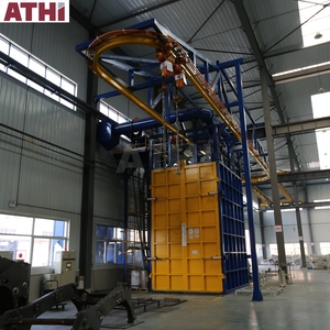 ATHI robotik boya otomatik araba tampon boyama hattı çelik tünel Shot kumlama ve Abrator makinesi elektrikli yakıt kullanılan durum - Product Image 4