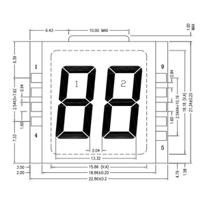 Benutzer definierte Größe TN Positive 7 Segment Monochrome LCD-Bildschirm module - Product Image 2