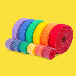 Wieder verwendbare Back-to-Back-Kabelbinder mit Klett verschluss