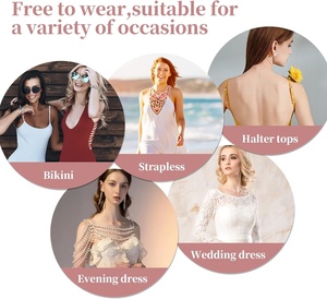 Kadın dikişsiz askısız silikon meme meme asansör için kullanımlık Pasties kapakları yıkanabilir Intimates aksesuar kaynağı - Product Image 4