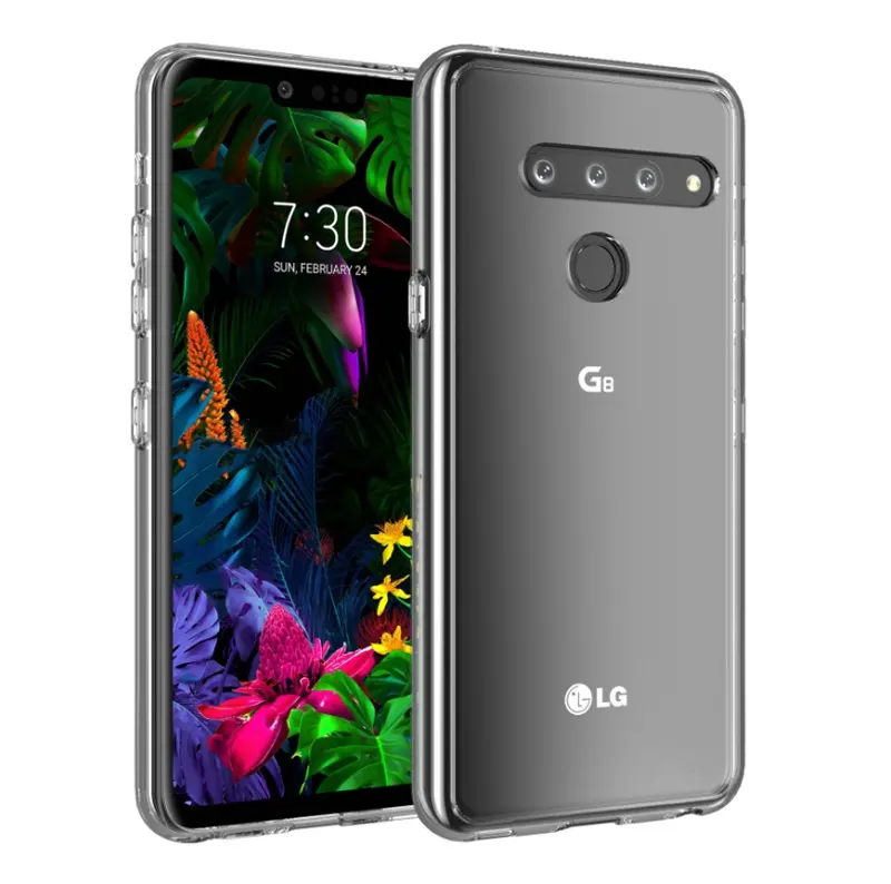 Dura di cristallo della cassa del PC trasparente per LG G8 full cover antigraffio caso