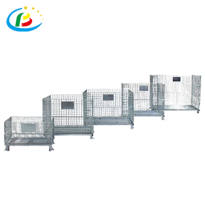 Malla de alambre de acero Palé Almacén Logística Contenedor apilable Caja de transporte Cesta Capacidad de carga pesada - Product Image 4