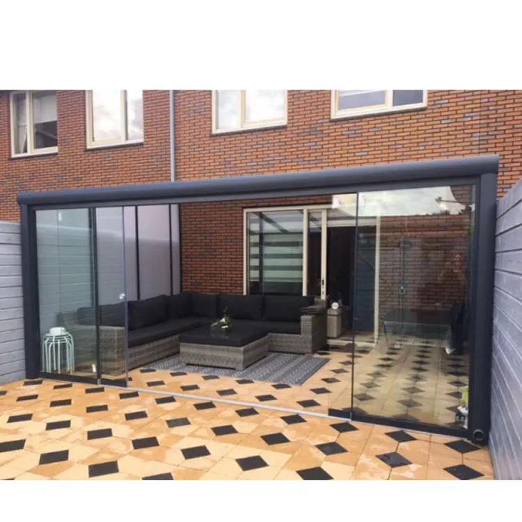 Carcasa de aluminio para Patio/terraza de techo de vidrio para jardín
