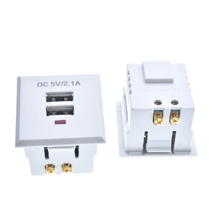 双USB交流电源插座嵌入式双USB桌面插座DC充电电源面板模块插座5V 2.1A - Product Image 3
