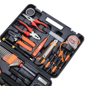 Çekiçler dahil el kumandalı karbon çelik elektrikli ev aletleri tornavidalar OEM sert çanta alet takımı kutu mekanik - Product Image 3