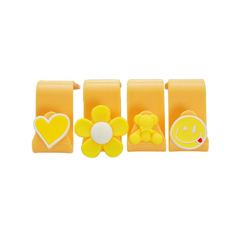 Yellow seven-character hooks (4-pack)