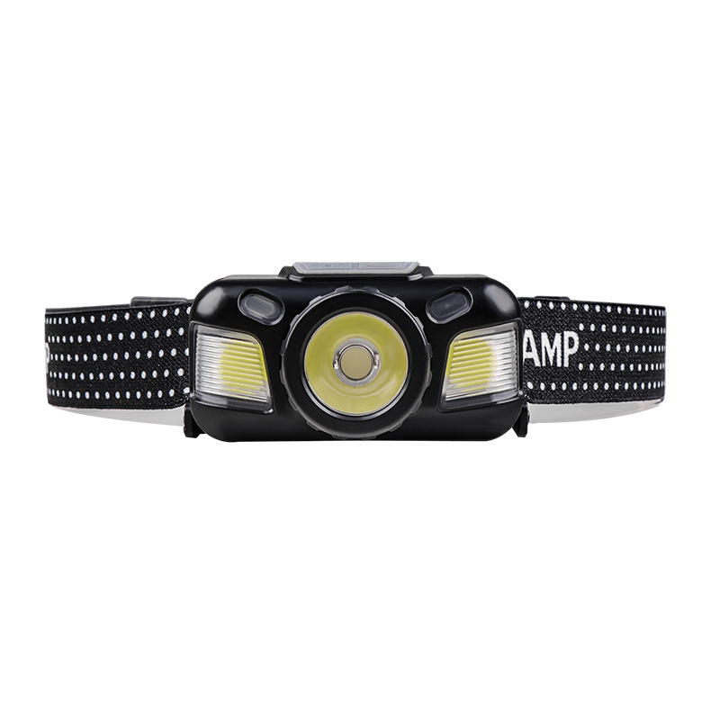 Lampe frontale noire à mise au point fixe M057 + câble USB