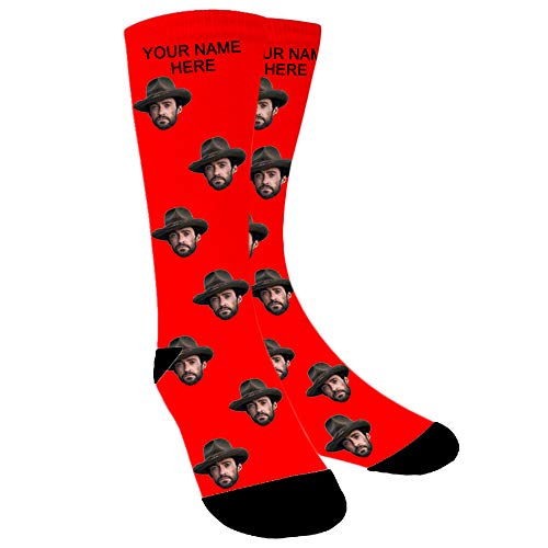 custom print socks crew fashion funky face socks personalized photo design crew socks men women