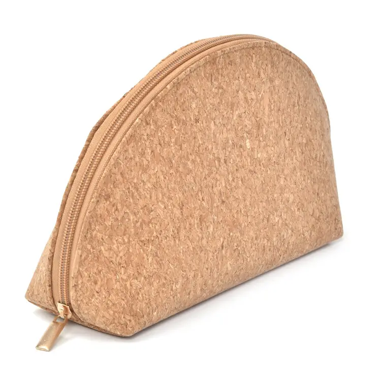 Toptan/özel Logo mantar kozmetik çantası, mantar makyaj çantası