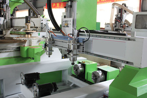 新Stype 1325 4轴3d多头4轴木材Cnc路由器，带旋转车床Cnc路由器 - Product Image 4