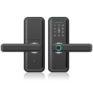 Ev apartman biyometrik parmak izi kartı şifre anahtar elektronik anahtarsız giriş TTLock BLE Tuya App Wifi madde akıllı kapı kilidi - Product Image 1