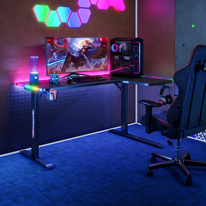 Escritorio de oficina moderno, mesa de escritorio para juegos de estudio y carreras en forma de mesa para Gamer PC Gaming Computer Table - Product Image 5