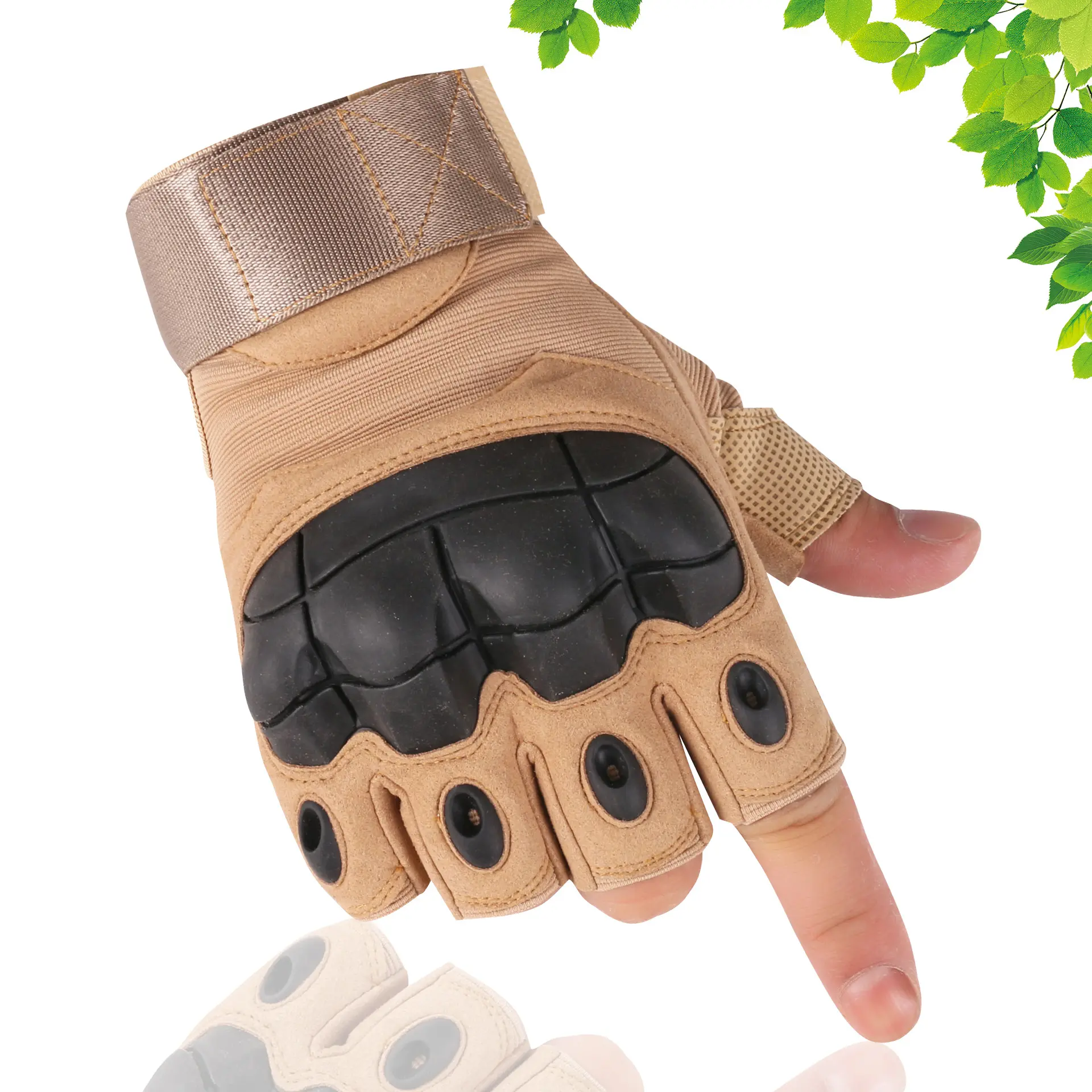Unisex Tactische Halfvinger Sporthandschoenen Harde Shell Prestaties Voor Buiten Rijden En Fitness Cs Bescherming Model Vinger