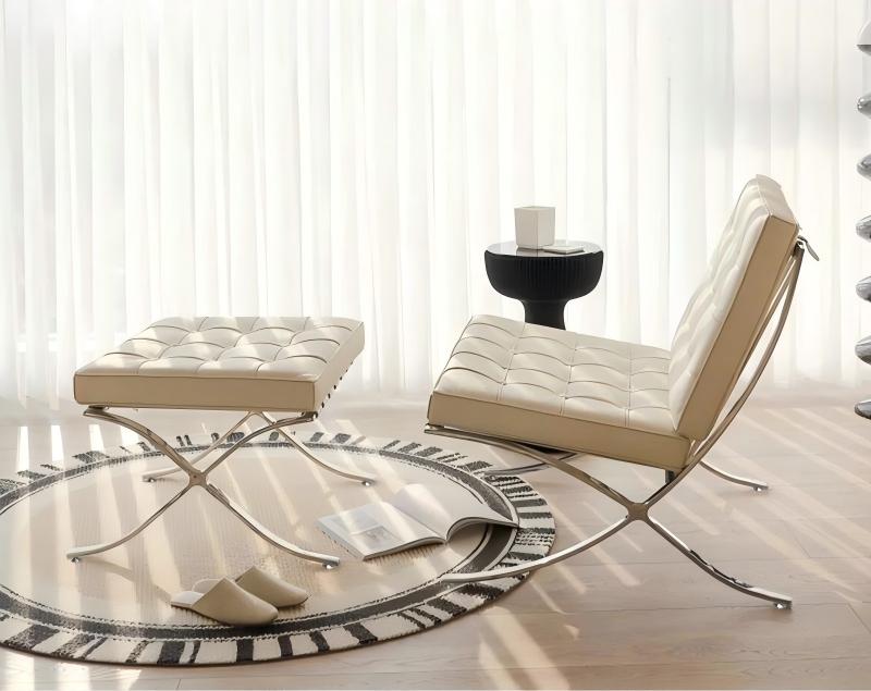 Cuir blanc anti-griffures pour chat, 60 cm, avec pédale.