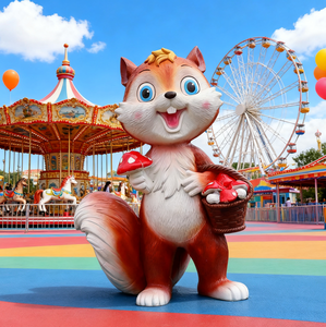 Đáng Yêu Phim Hoạt Hình Sóc Bức Tượng Vui tươi Nhựa Điêu Khắc Nghệ Thuật Trang Trí Nội Thất Cho Vườn Công Viên Phòng Khách Lễ hội Trang Trí Quà Tặng Ý Tưởng - Product Image 4