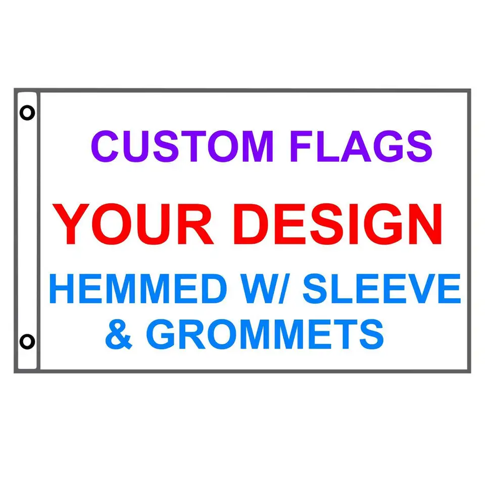 Custom Logo Printing Both Side Flags Banner Company Logo flag