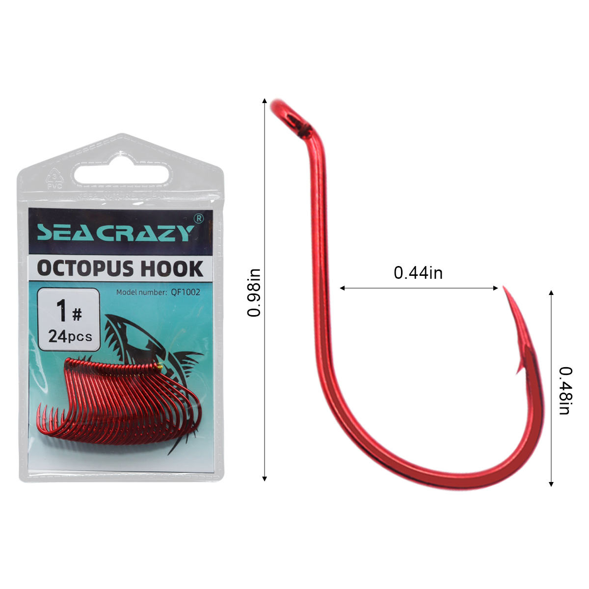 Rouge 1# 24 pièces/paquet