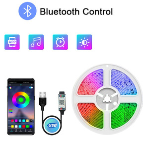 USB RGB Светодиодная лента 8 мм 60 светодиодов 5 В SMD 5050 смарт-приложение для управления Bluetooth гибкая лента Светодиодная лента для компьютера ТВ Backligh - Product Image 5