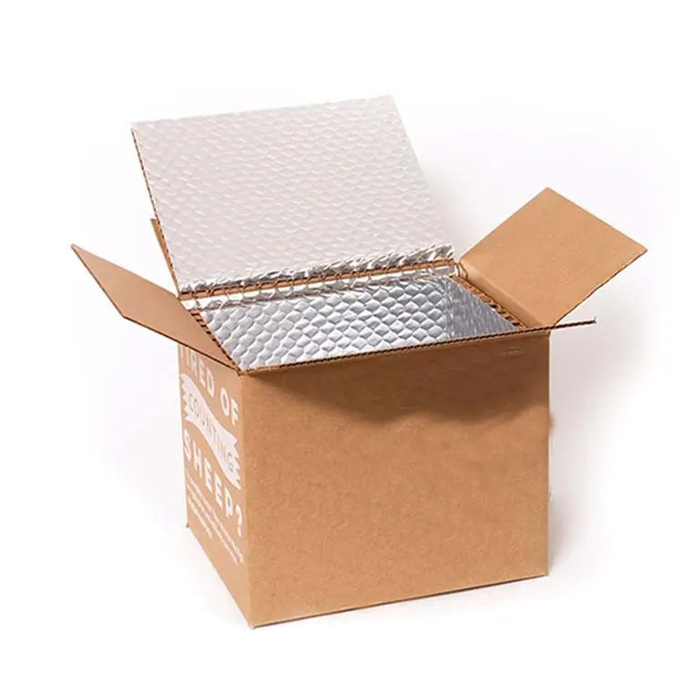 Изолированные пищевые охладители, упаковочные картонные коробки для транспортировки замороженных холодных цепей, изоляционная коробка, бумажный термокартон