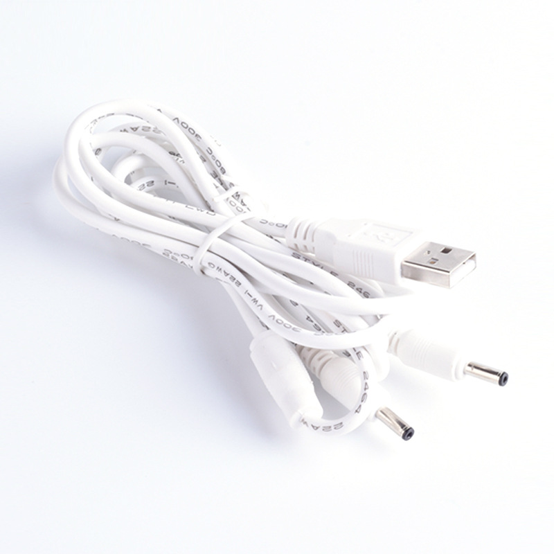 White - USB A to dual DC35*135
