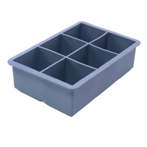 Easy Use Eco-Friendly Durable Non-Stick Ice <strong>Cube</strong> Tray Food Grade Silicone Mold for Whiskey Square <strong>Shape</strong> Sustainable