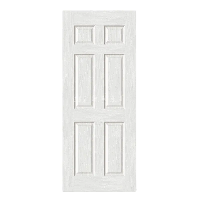 NW-006 6แผงราคาถูกแกนกลวงภายในประตูสีขาวรองพื้นห้องน้ำประตูไม้