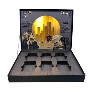 豪华定制印刷展示纸板纸生日创意惊喜礼品包装圣诞翻盖弹出式3d盒 - Product Image 4