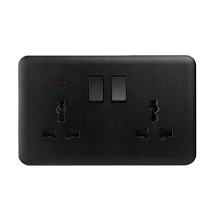 Enchufe conmutado multifunción 13A BS Reino Unido estándar británico MF enchufe eléctrico multifunción 146mm negro Reino Unido enchufes de pared conmutados - Product Image 1