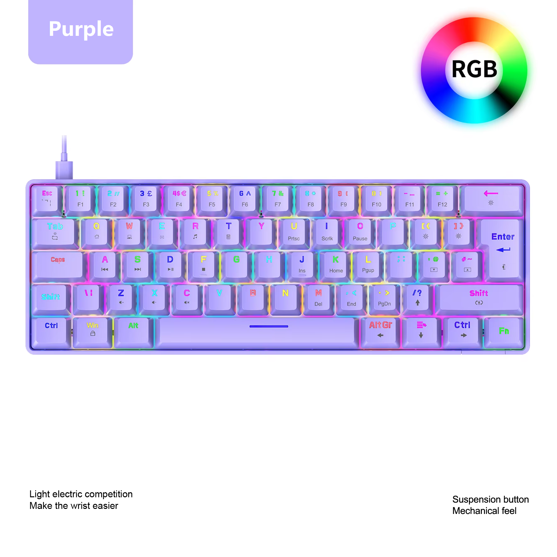 62 Key Purple