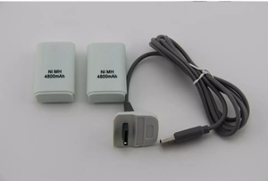ชุดแบตเตอรี่3 in 1สำหรับ360 x กล่อง4800mAh สีขาวและดำพร้อมแบตเตอรี่แผ่นเกมชุดเปลี่ยนแบตเตอรี่ - Product Image 3