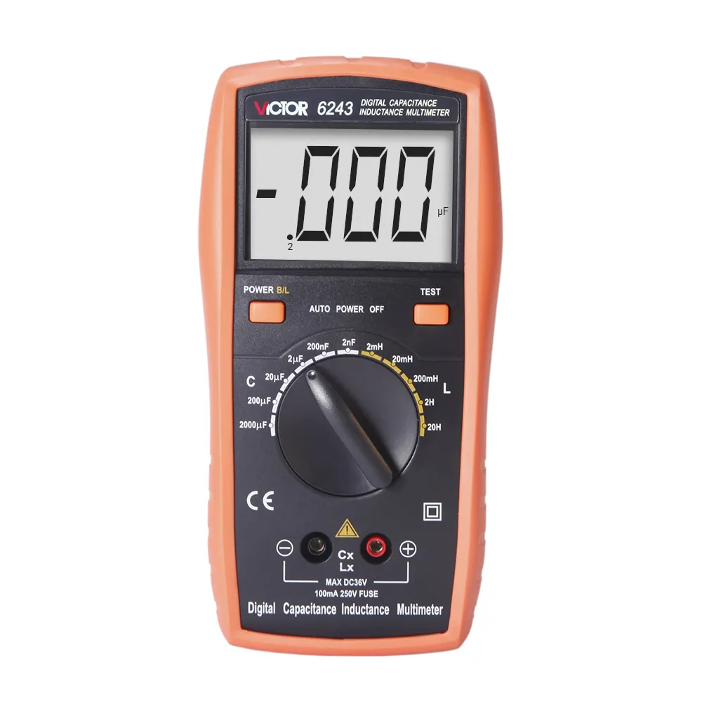 เครื่องวัดความเหนี่ยวนำแบบดิจิตอล LCR Meter 6243 RuoShui