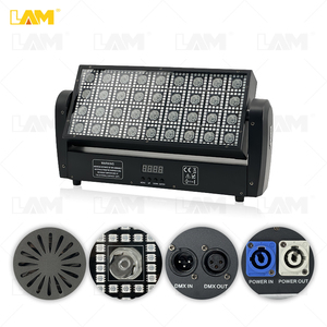 ไฟแอลอีดีแบบมีไฟแอลอีดีติดบนศีรษะแบบ3in1 RGB + ไฟ LED สีขาวเย็นสำหรับดีเจ DMX ไฟแมทริกซ์เวทีแสงพิกเซลควบคุมโซน - Product Image 3