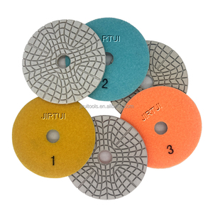 High Efficient and Aggressive Diamond Wet 3 Steps <strong>Polishing</strong> Pads Dry or Wet <strong>Use</strong> for <strong>Polishing</strong> and Buffing Granite Quartz Stone - Product Image 1