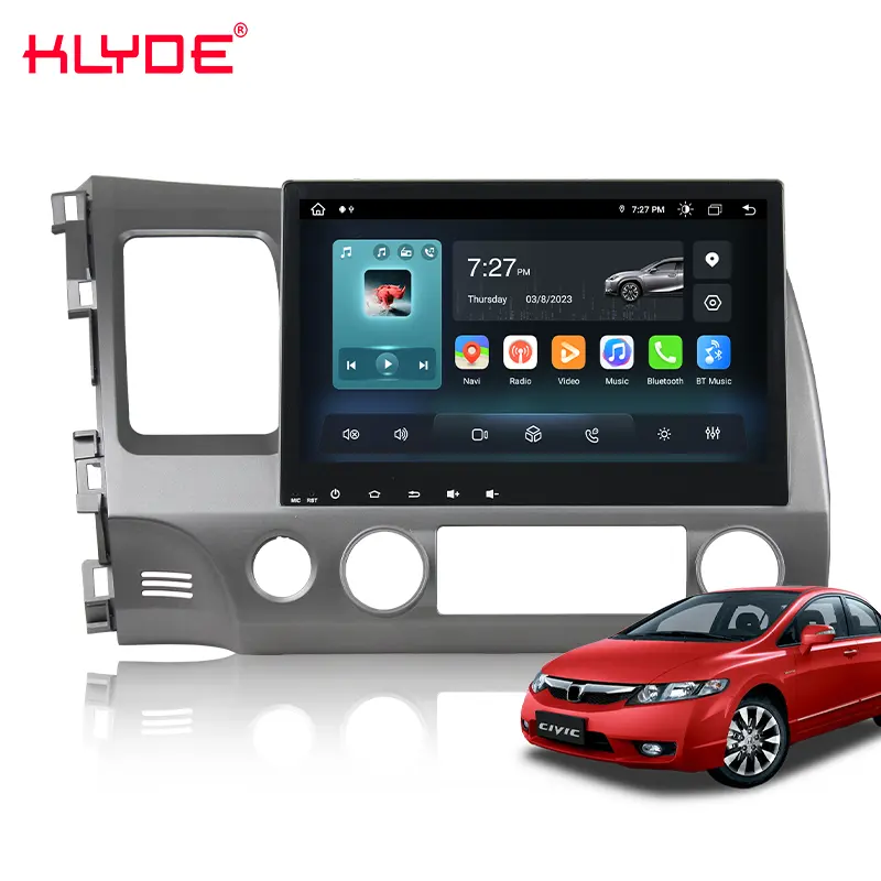 9/10.1 "Tela IPS de Alta Definição para Honda Civic Series 8 + 128GB Android 12 Multimedia Player Car Radio