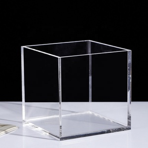 10 CM Clear Square Retail Product Platform Acrylic <strong>Display</strong> Riser Box with One Open Side - Product Image 3