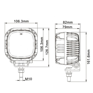 Agrolite ไฟขับขี่เสริม LED ทรงสี่เหลี่ยม40W ไฟหน้ารถ R10 ECE และไฟฉีดพ่นสภาพใหม่สำหรับการใช้งานทางการเกษตร - Product Image 3