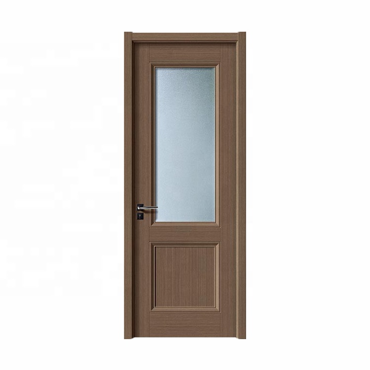 wholesale price simple design Melamine board pvc Interior wooden laminated door or Sliding tempered glass door