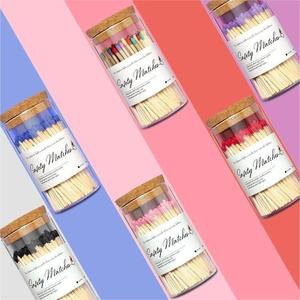 Safety Luxury Personalized 96 MM <strong>Matches</strong> Long Safety <strong>Matches</strong> in Glass Jar With Logo High Quality Colored <strong>Matches</strong> - Product Image 4