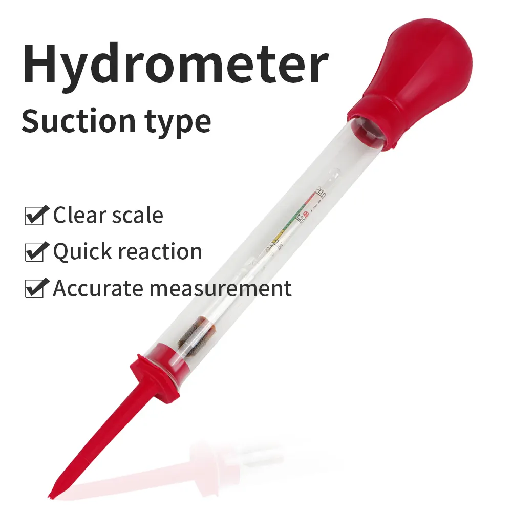 Hoge Precisie Batterij Tester Hydrometer Elektrohydraulische Hydrometer Meting 1.100-1.300 Batterij Zuur Hydrometer